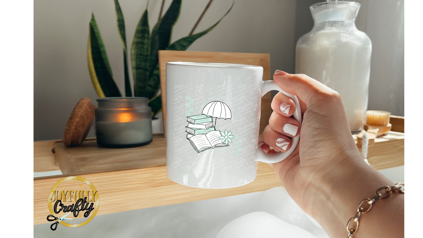 Good Books and Rainy Days Ceramic Mug