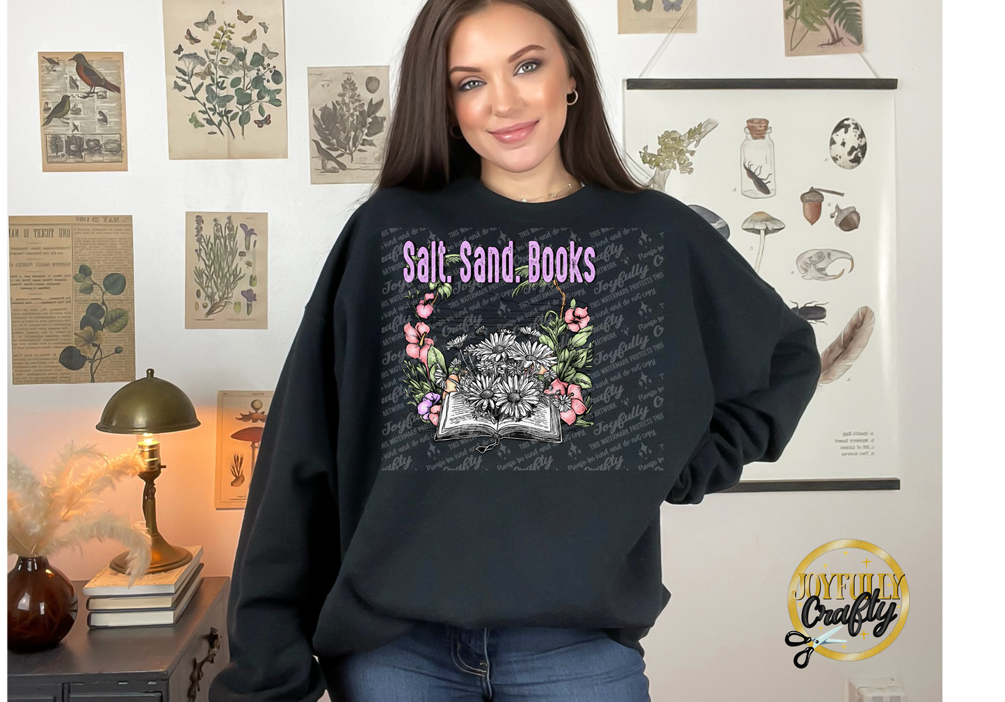 Salt Sand Books Adult Crewneck Sweater