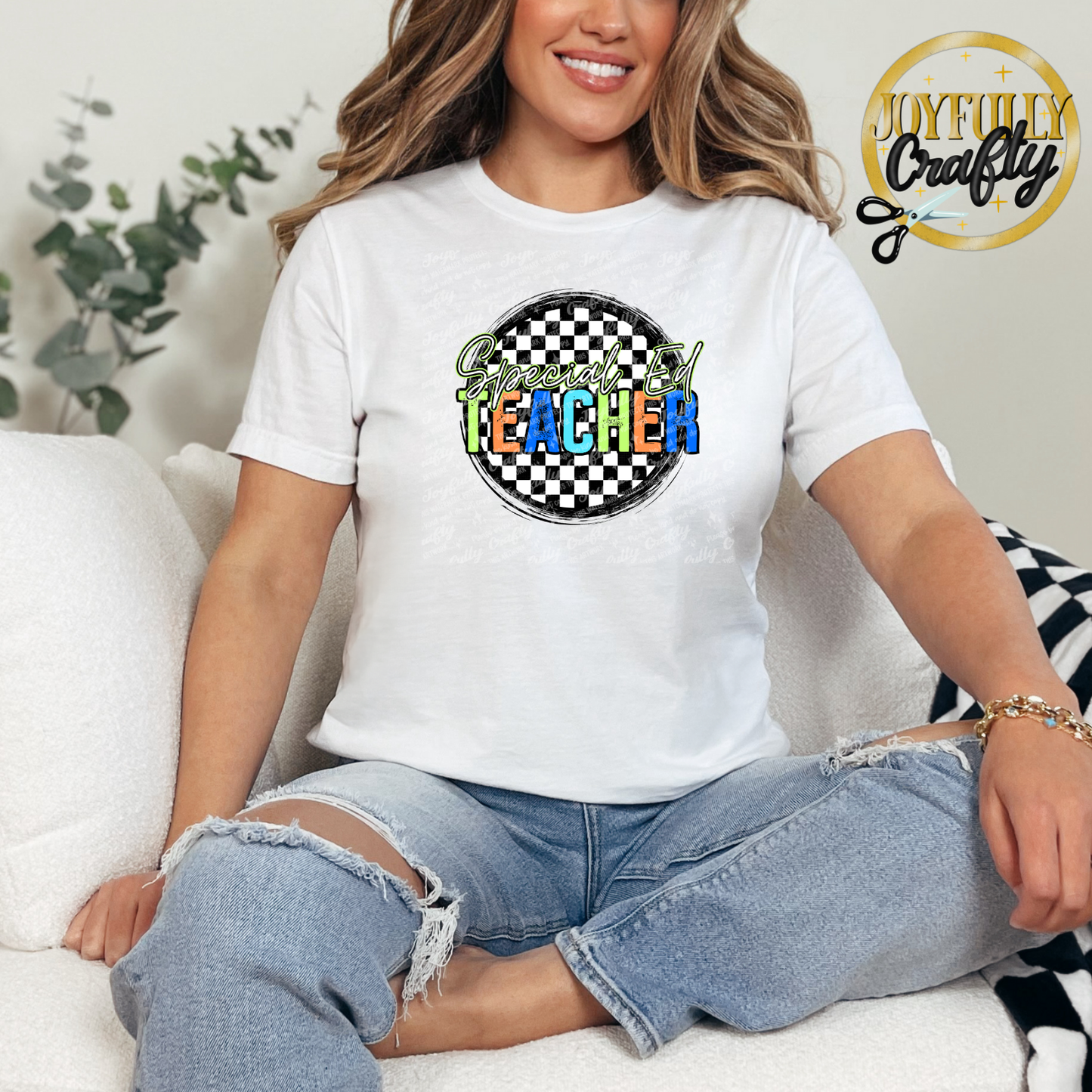 Blue, Green, Orange, Special Ed Teacher Adult Shirt