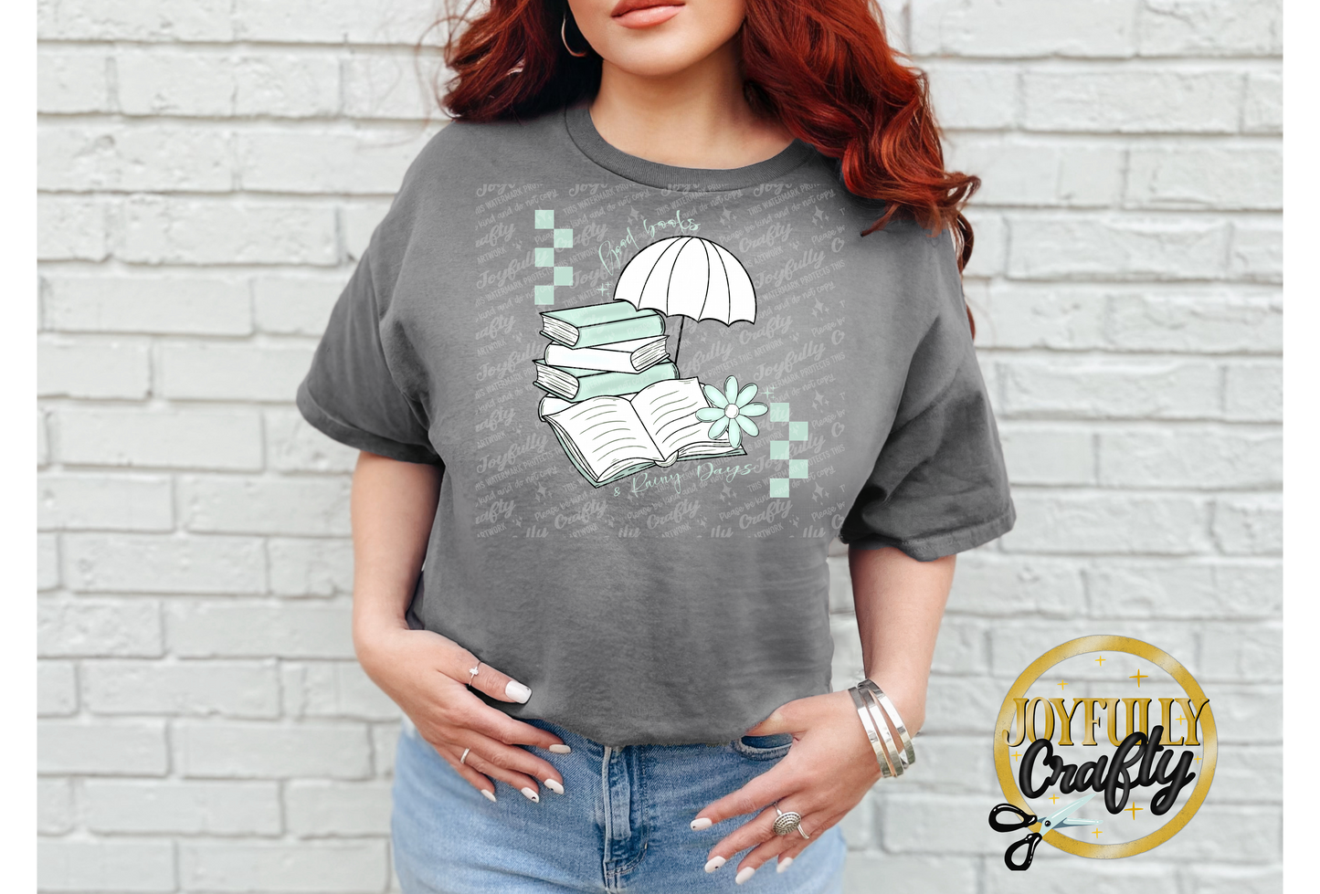 Good Books and Rainy Days Adult T Shirt