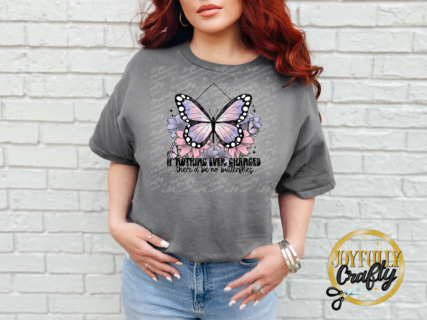 No Butterflies Adult T Shirt