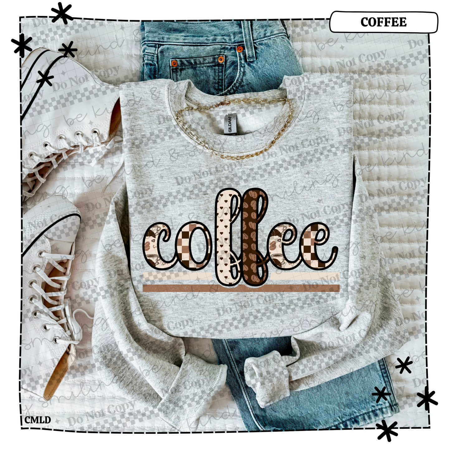 Coffee pattern Adult T Shirt