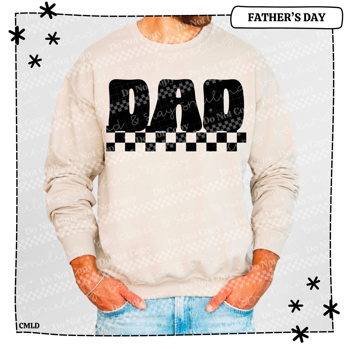 Dad Retro Checker Adult Shirt