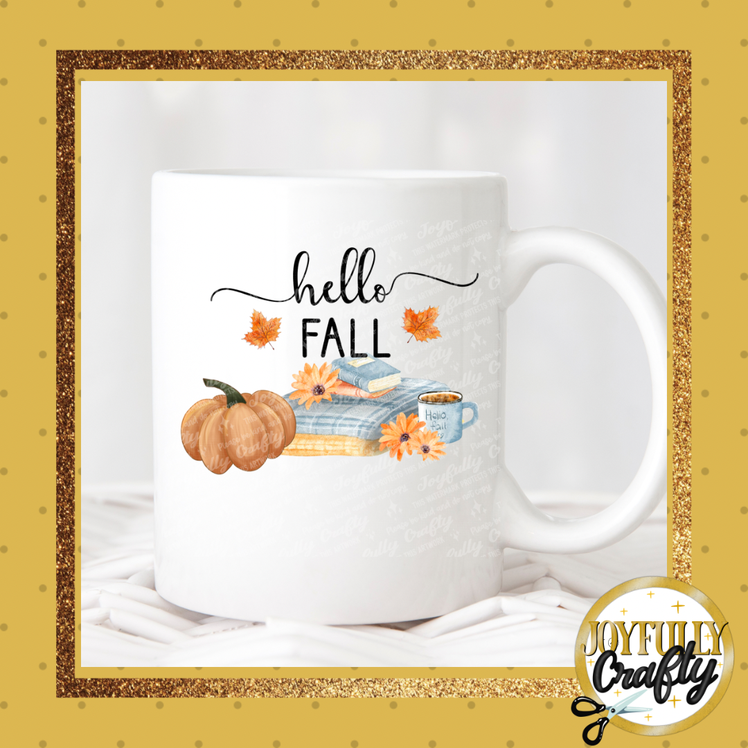 Hello Fall Blanket Ceramic Mug
