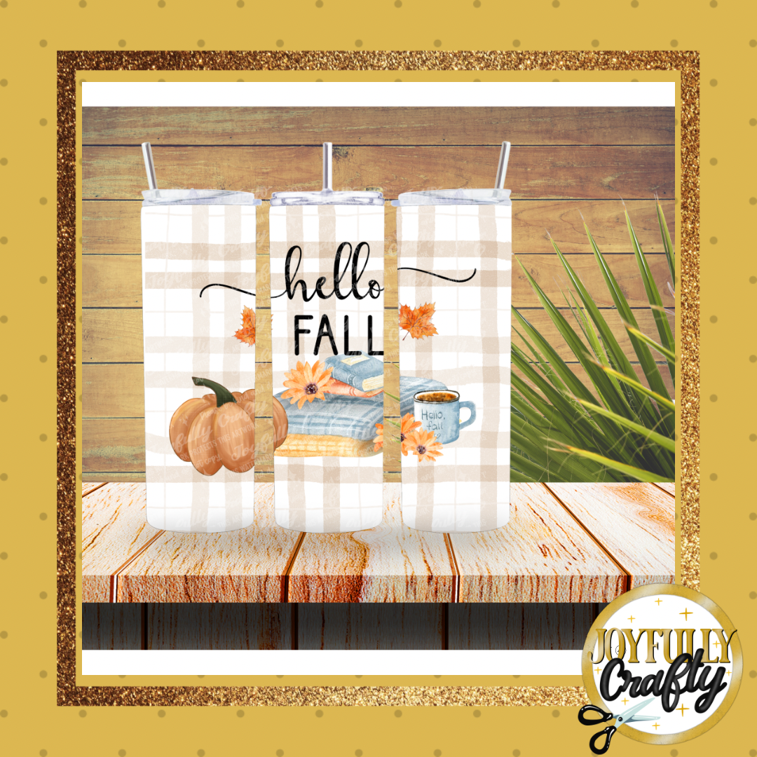Hello Fall Blanket 20oz Tumbler