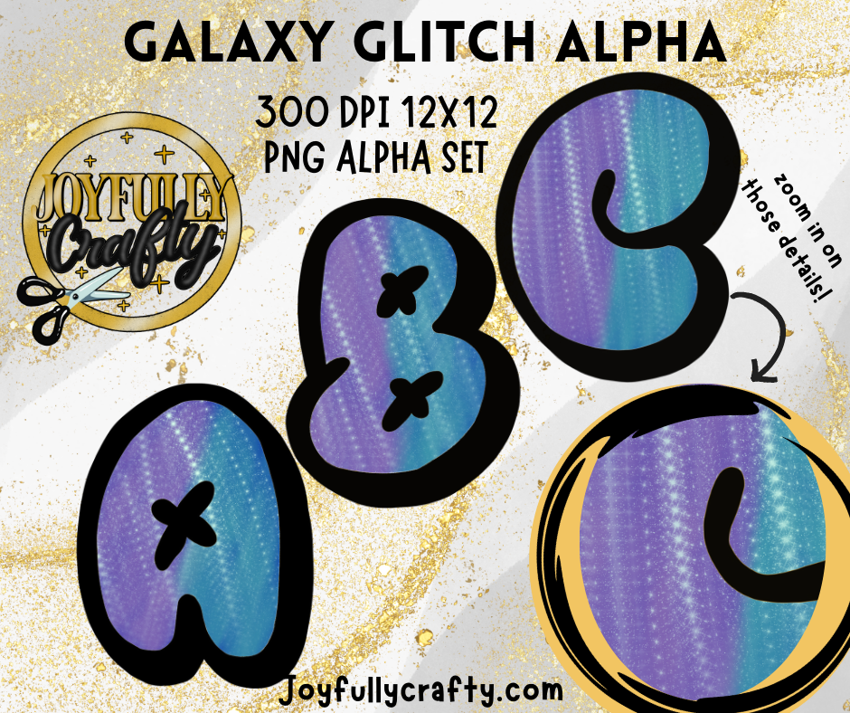 Galaxy Glitch Alpha Digital Design