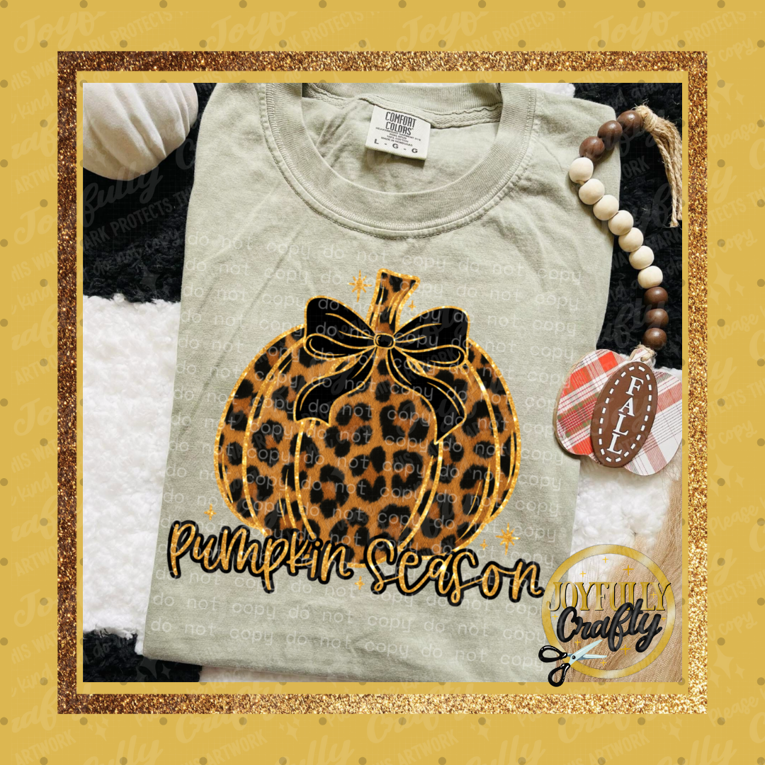 Pumpkin Season Leopard Pumpkin Adult Shirt