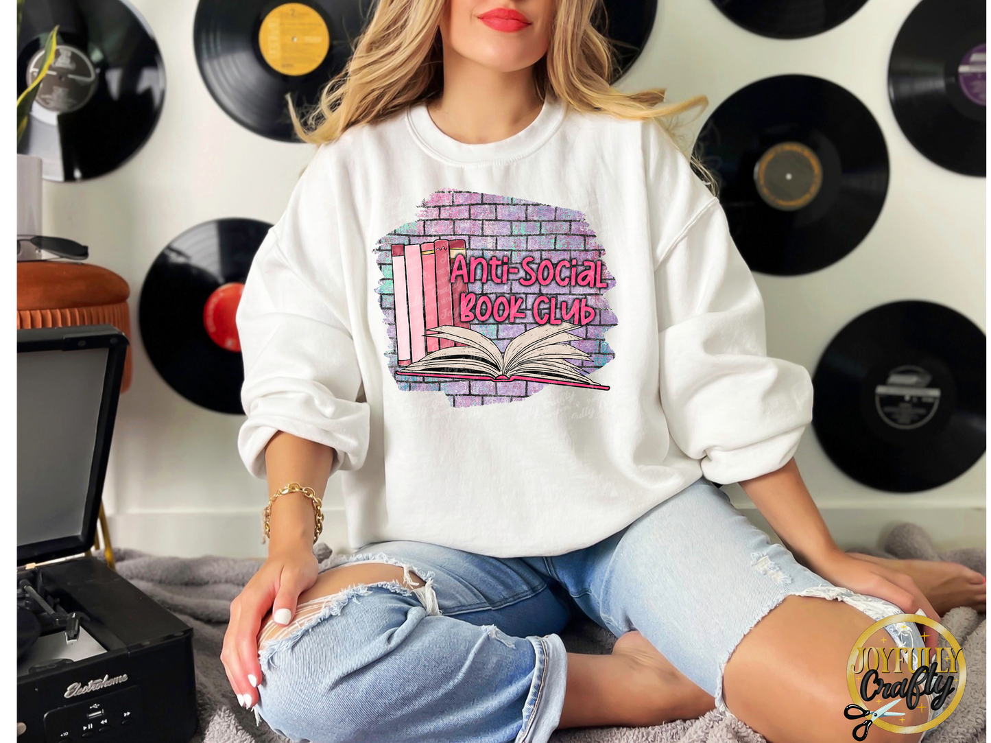 Anti Social Book Club Adult Crewneck Sweater