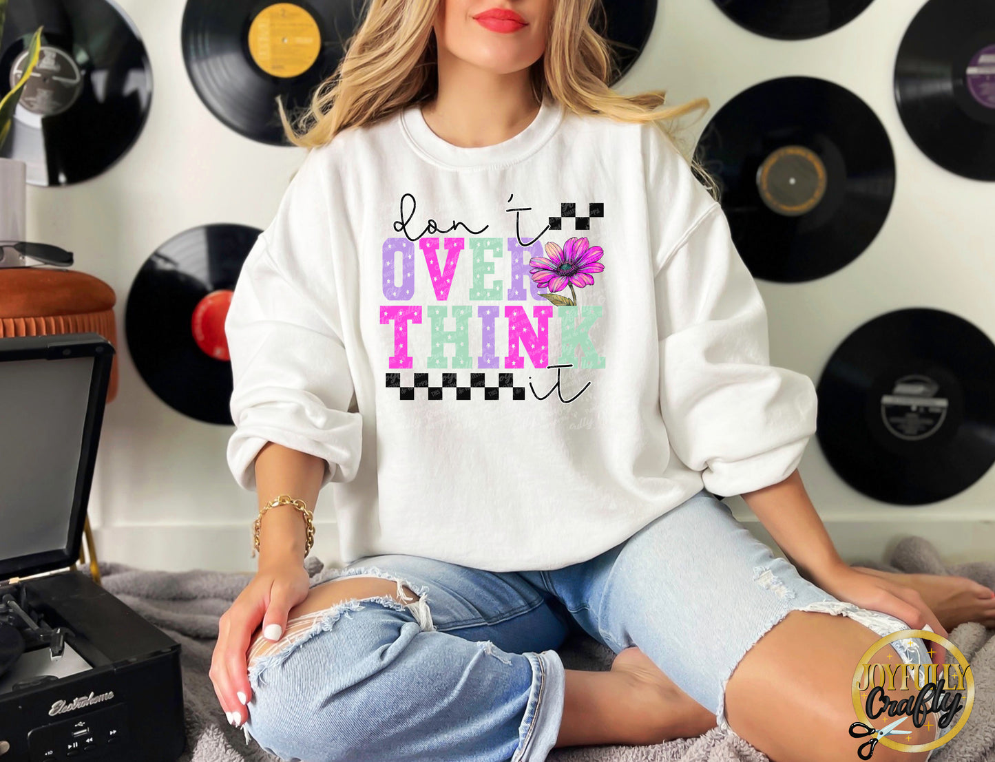 Don't Over Think It Adult Crewneck Sweater