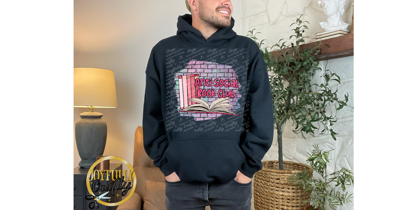 Anti Social Book Club Adult Hoodie