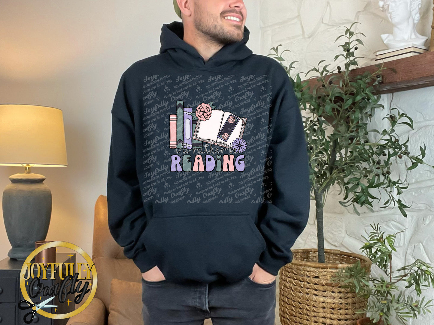I'd Rather Be Reading Adult Hoodie
