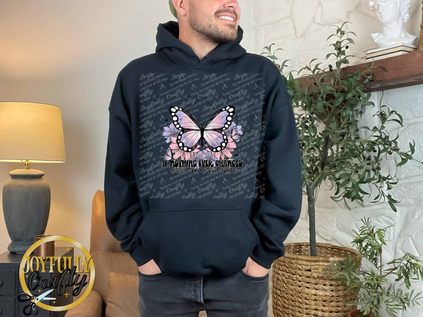 No Butterflies Adult Hoodie