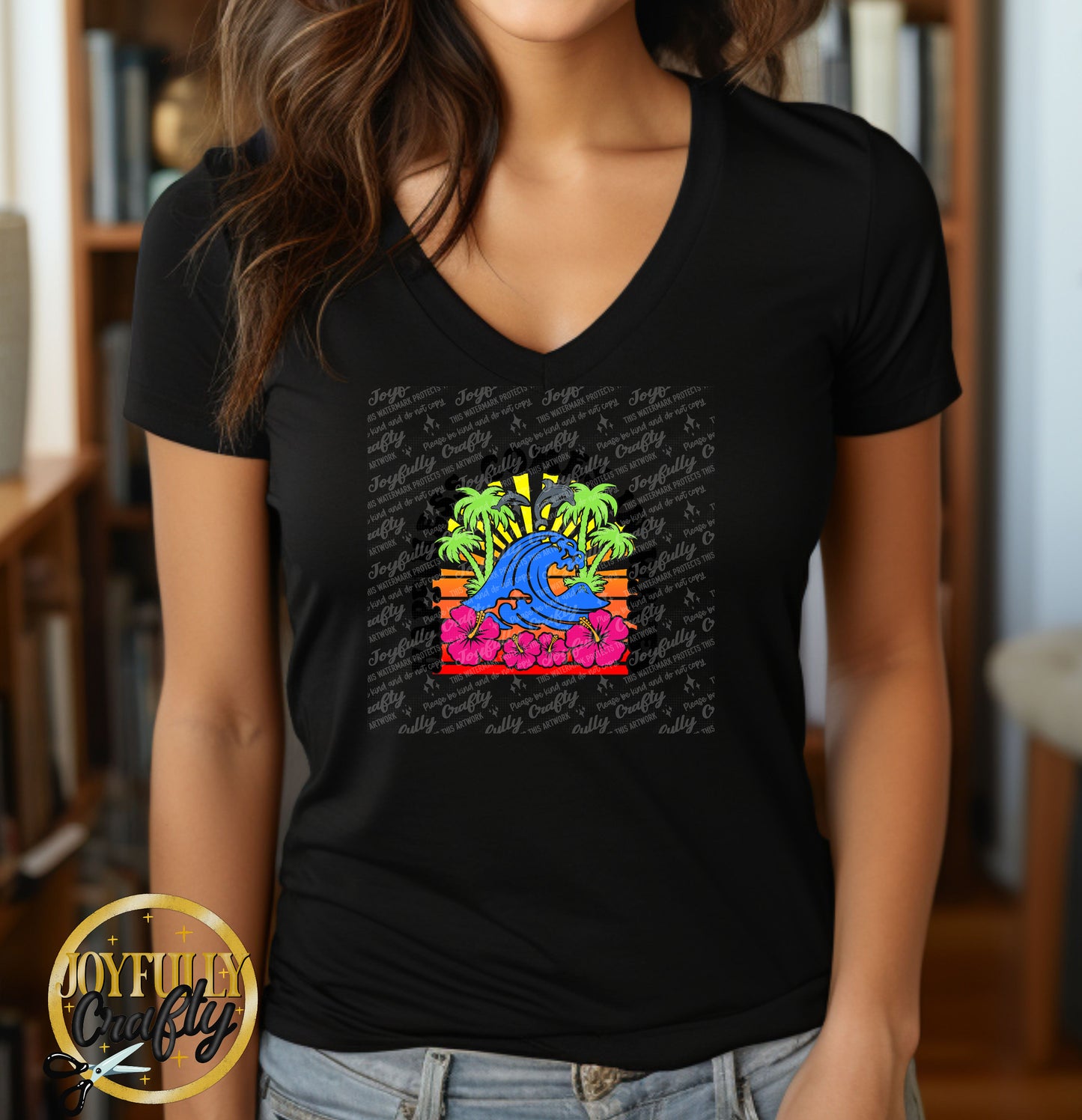 Happiness Comes In Waves Adult T Shirt