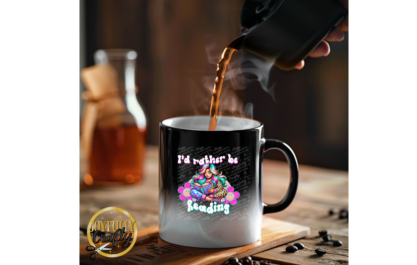 I'd Rather Be Reading Retro Ceramic Mug
