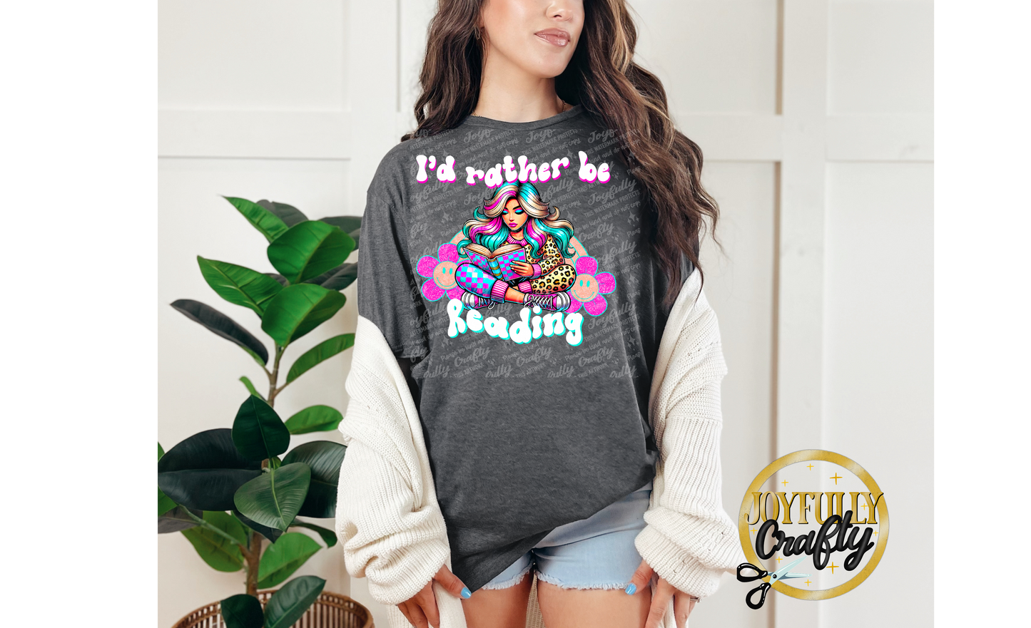 I'd Rather Be Reading Retro Adult T Shirt