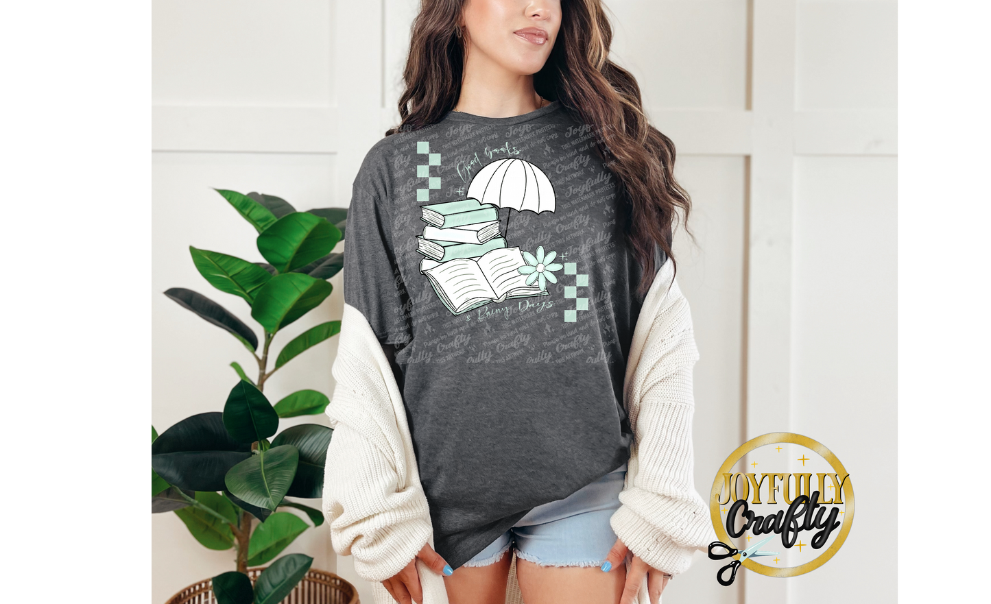 Good Books and Rainy Days Adult T Shirt