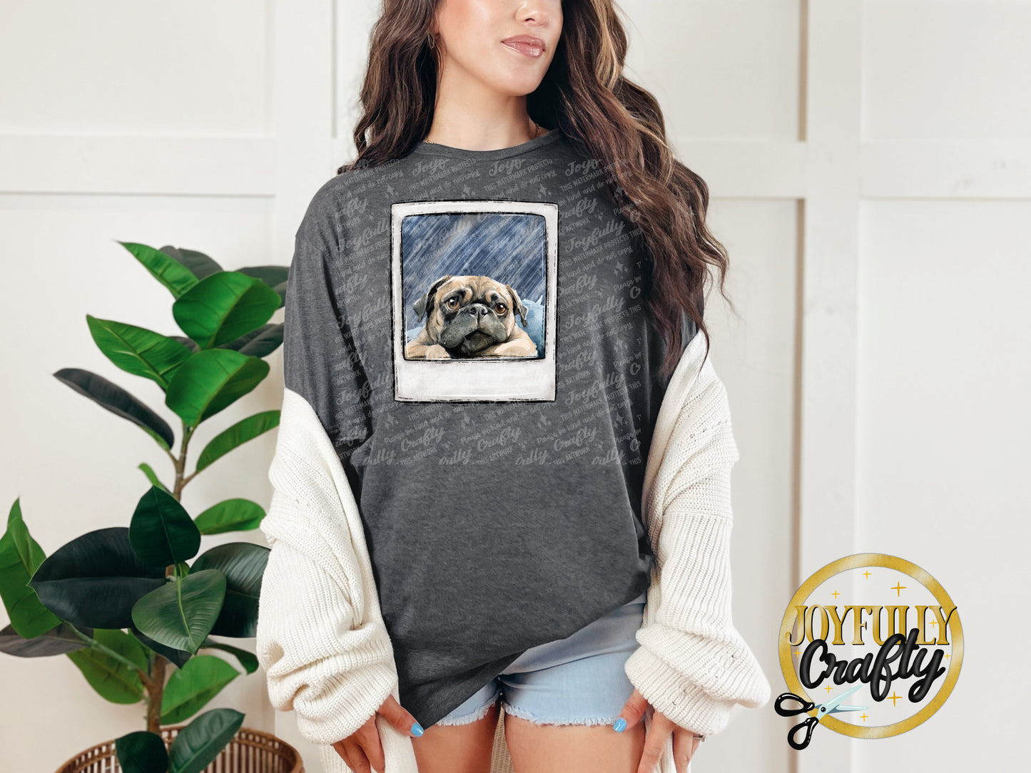 Pug Pocket Adult T Shirt