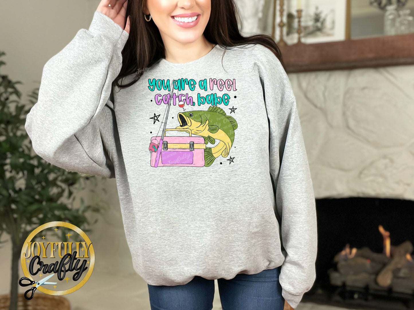 Reel Catch Adult Crewneck Sweater