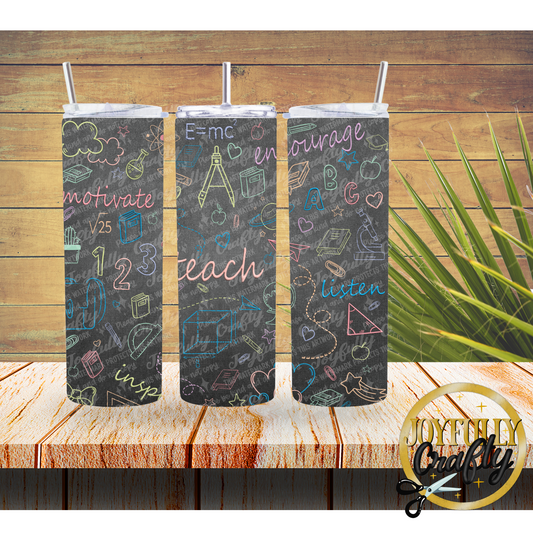 Chalkboard Teacher 20 Ounce Tumbler