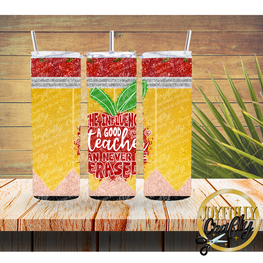Good Teachers Glitter Pencil 20 Ounce Tumbler