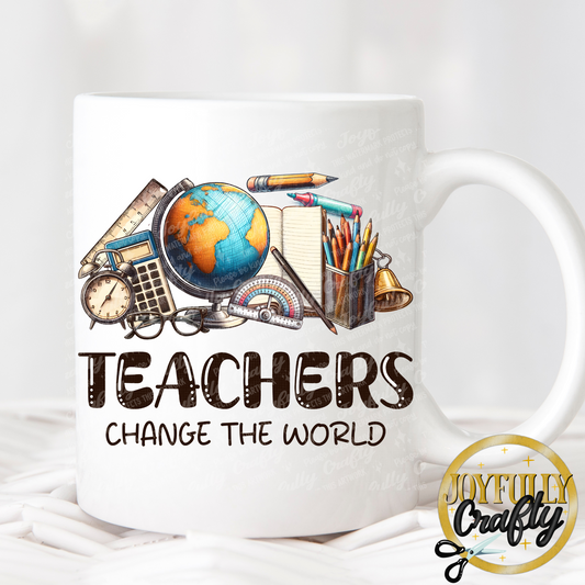 Teachers Change The World Ceramic Mug