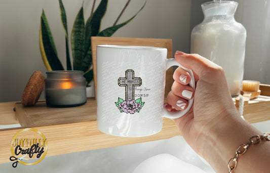He Makes All Things New English Ceramic Mug