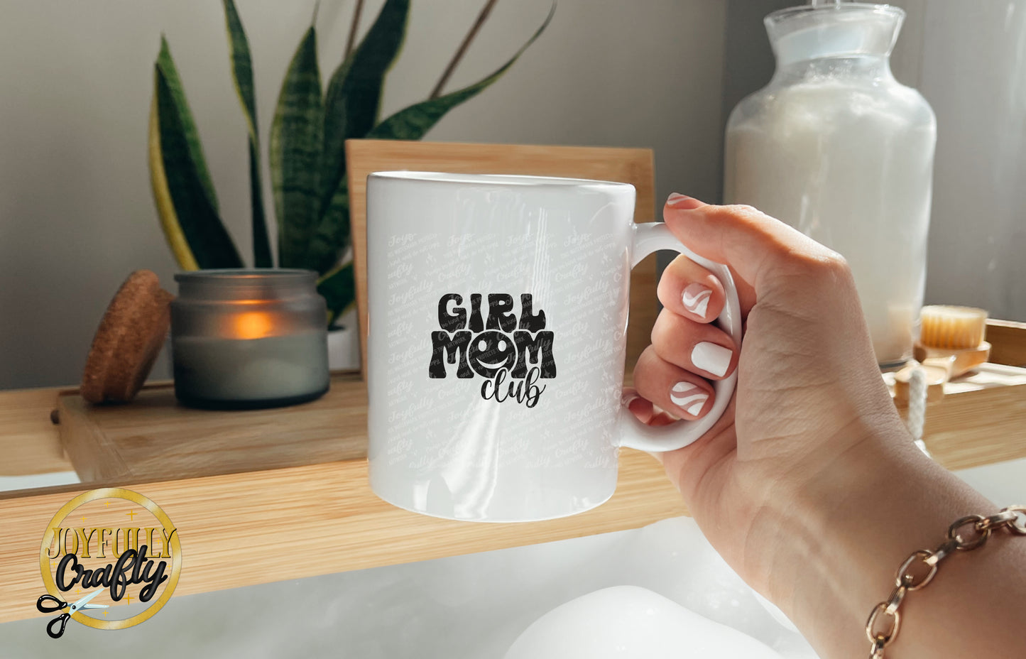 Girl Mom Club Retro Ceramic Mug