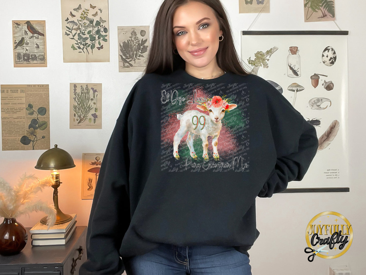 He Left The 99 Spanish Adult Crewneck Sweater
