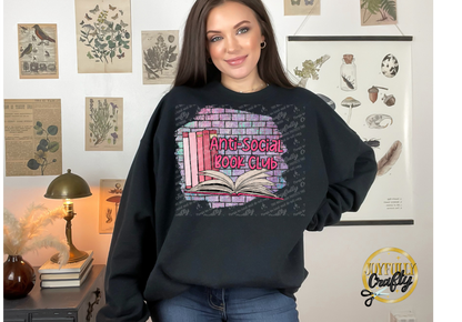 Anti Social Book Club Adult Crewneck Sweater
