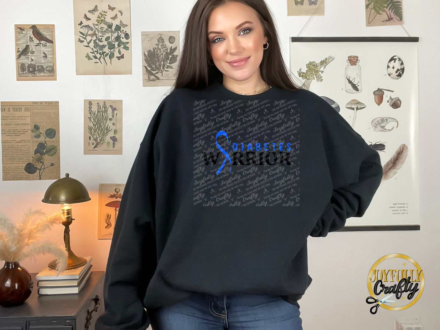 Diabetes Warrior Adult Crewneck Sweater