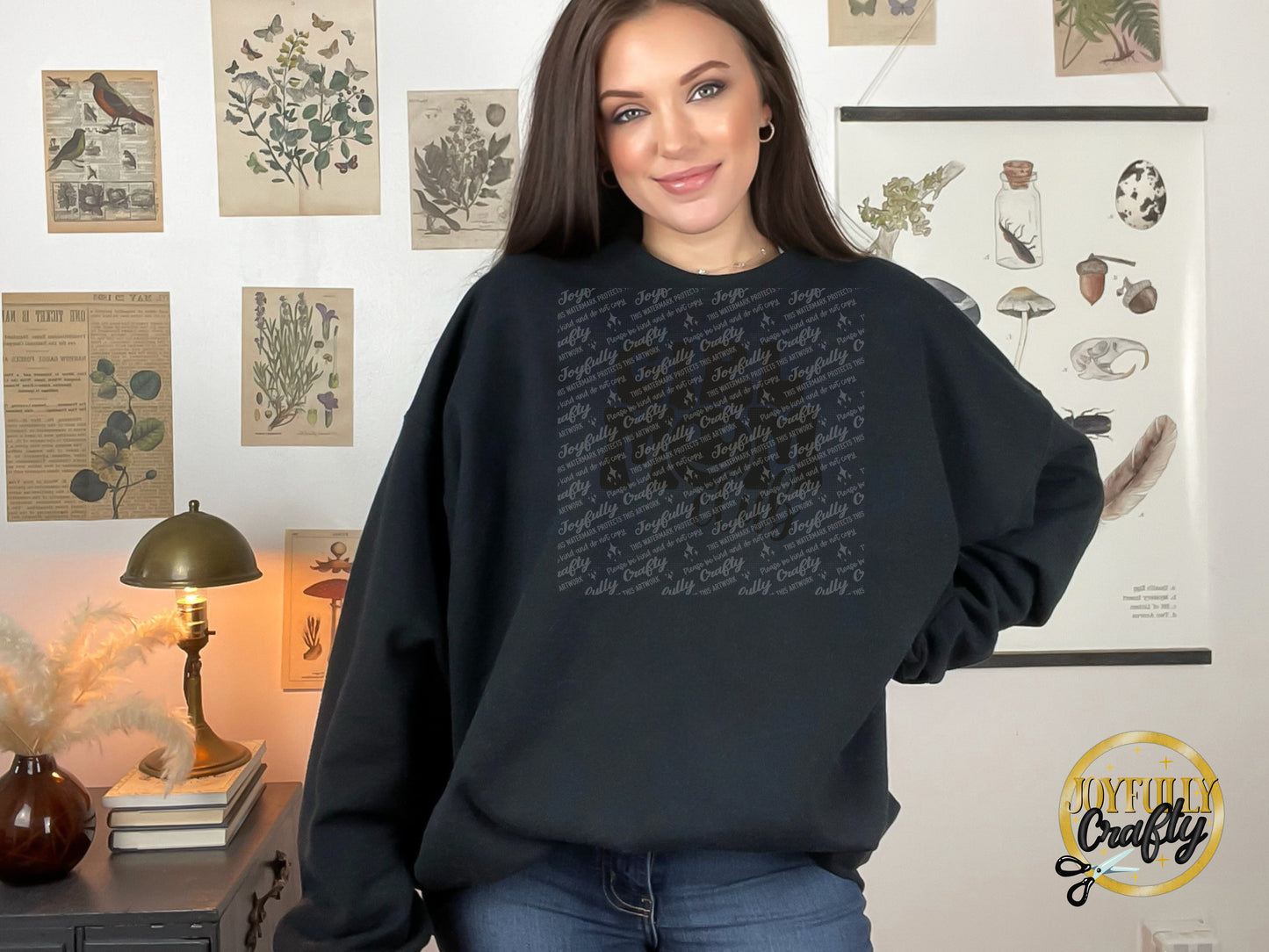 Girl Mom Club Retro Adult Crewneck Sweater