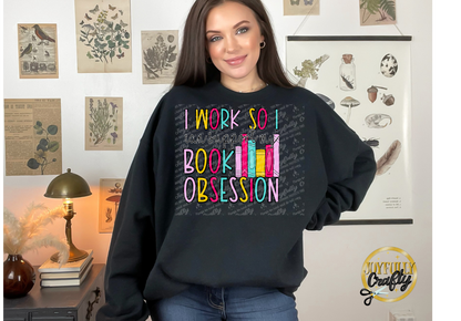 I Work Hard For Books Adult Crewneck Sweater