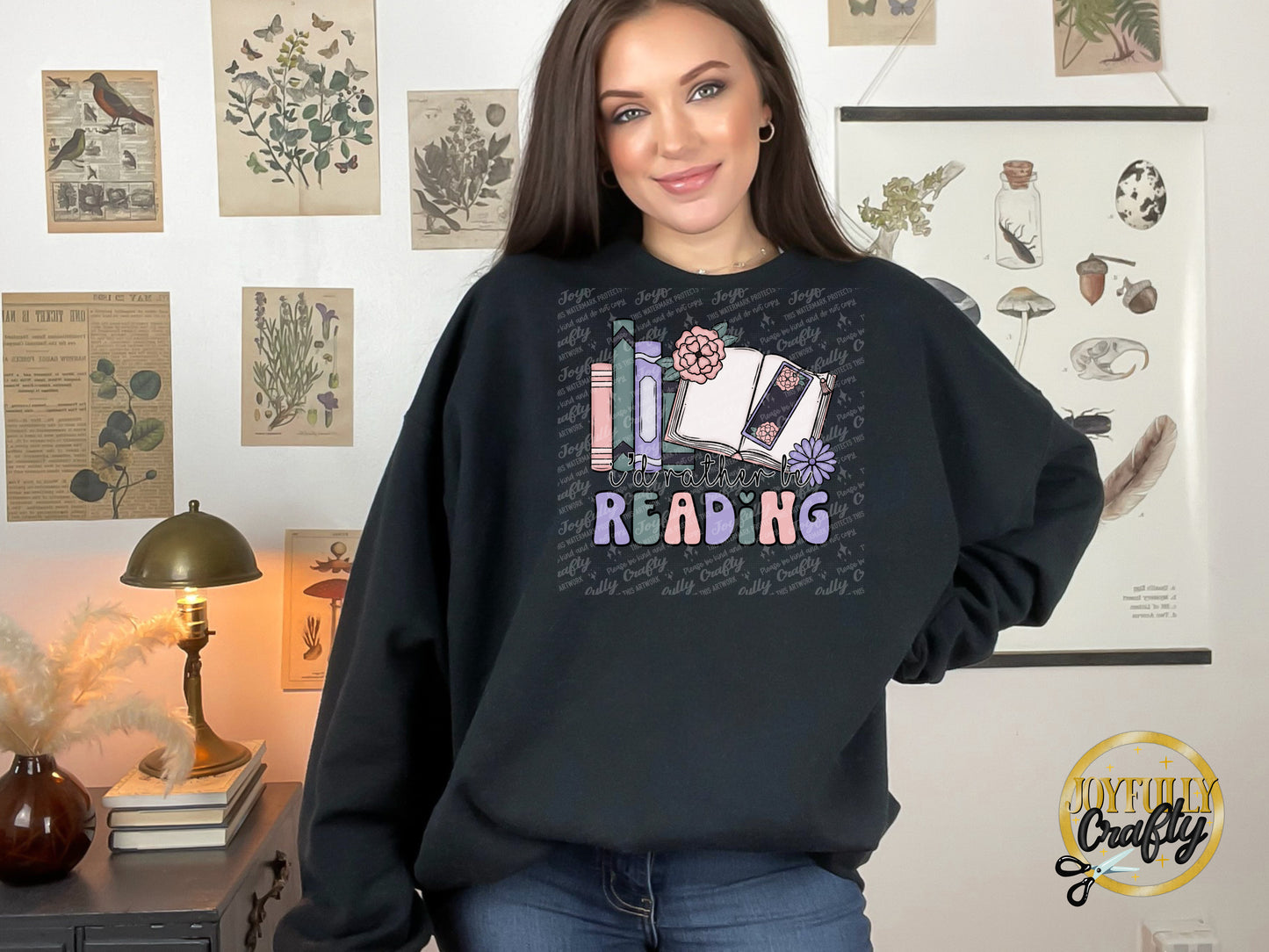 I'd Rather Be Reading Adult Crewneck Sweater