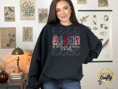 Jesus Is The Way Spanish Adult Crewneck Sweater