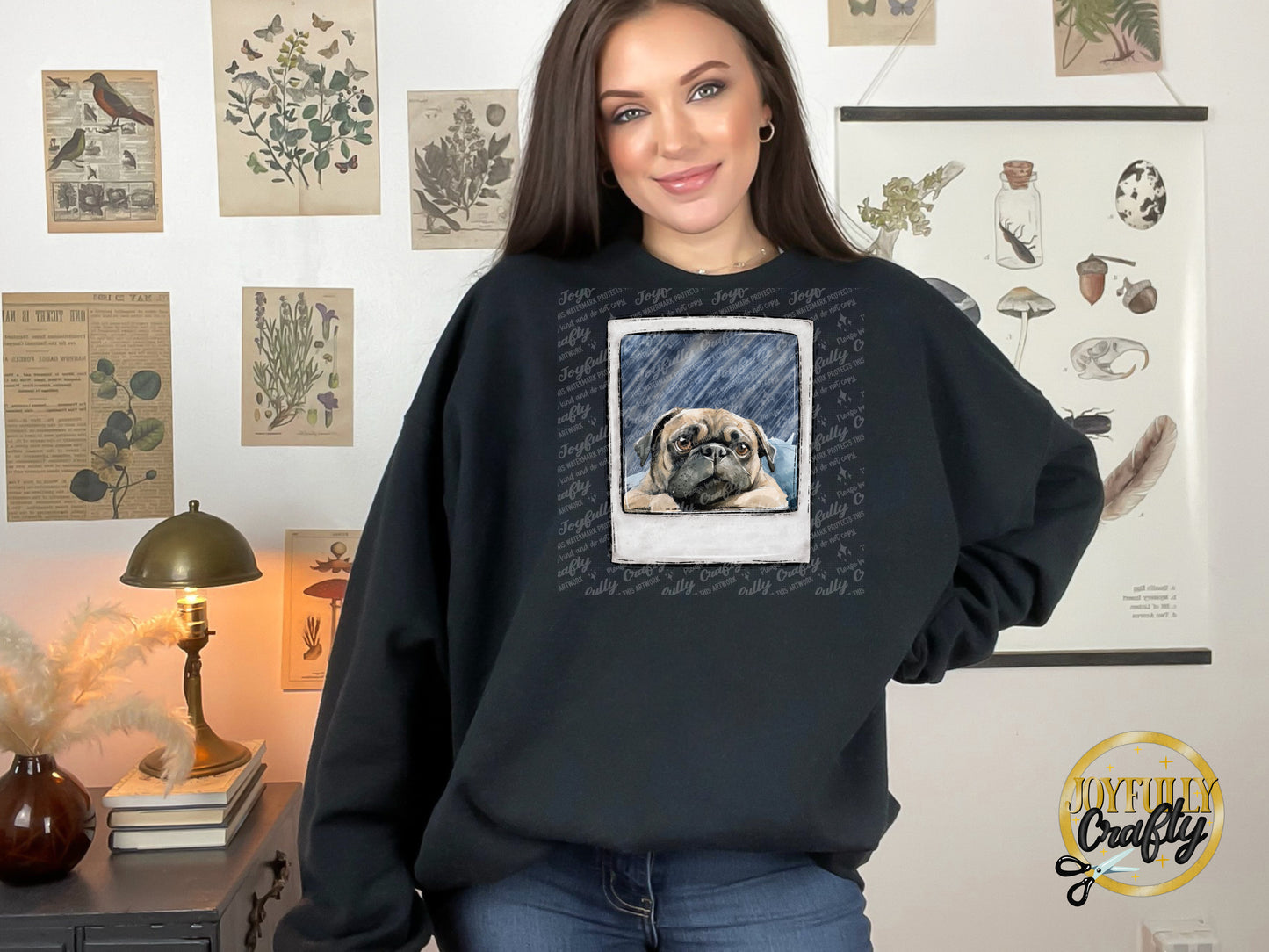 Pug Pocket Adult Crewneck Sweater
