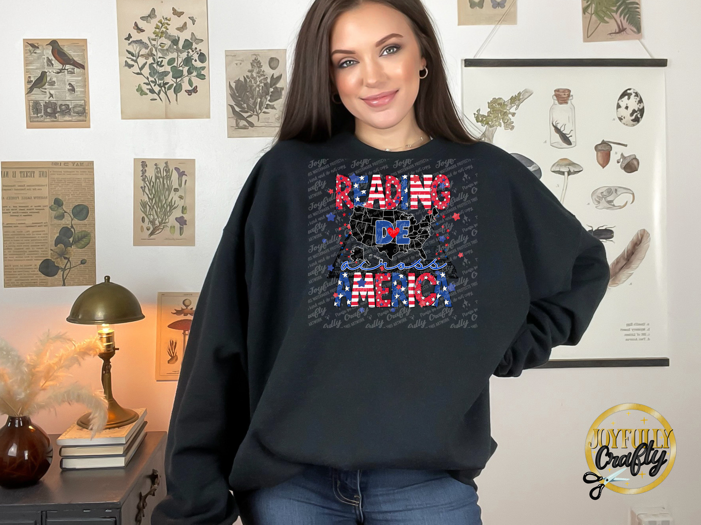 Reading Across America States Adult Crewneck Sweater