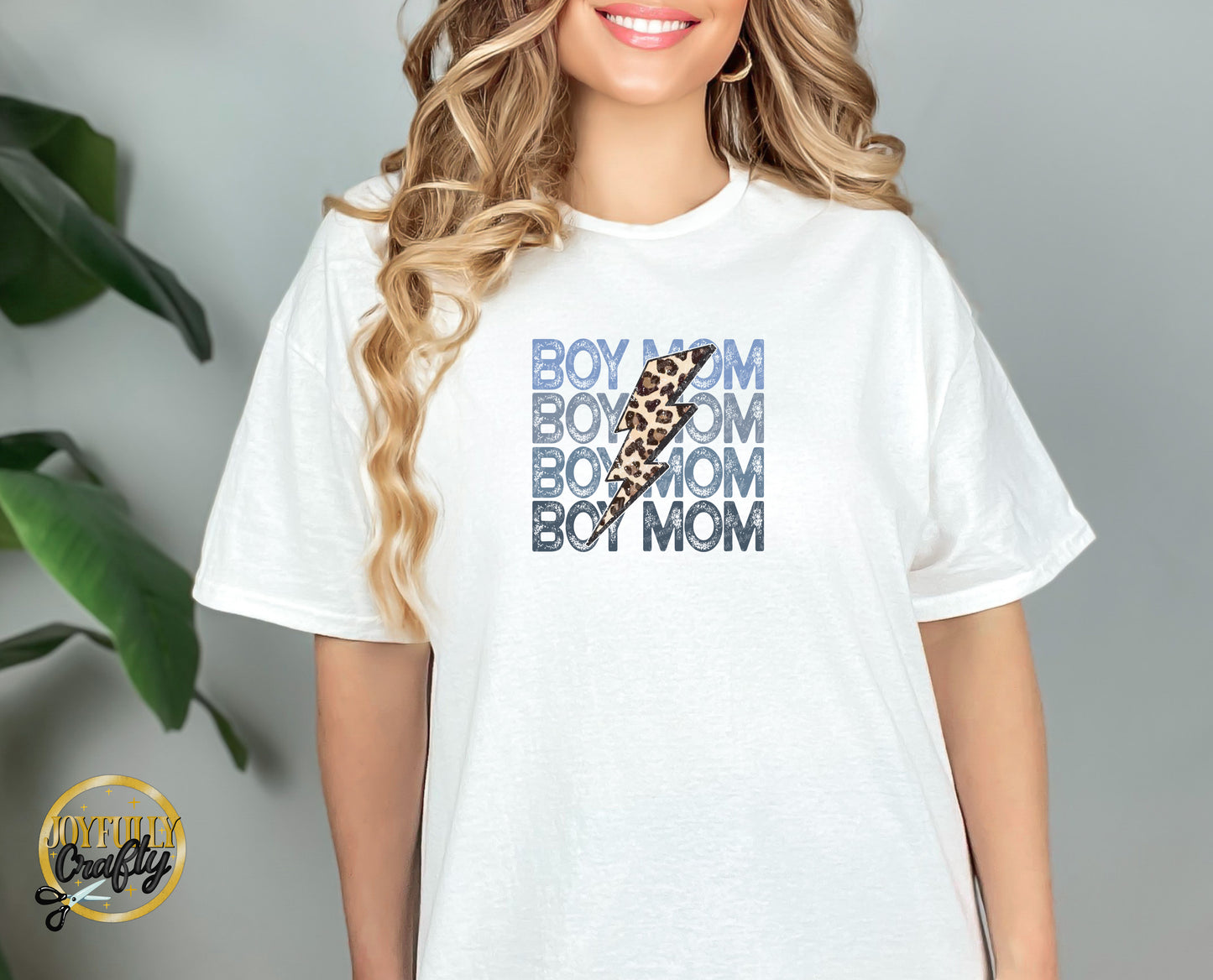 Boy Mom Distressed Bolt Adult T Shirt