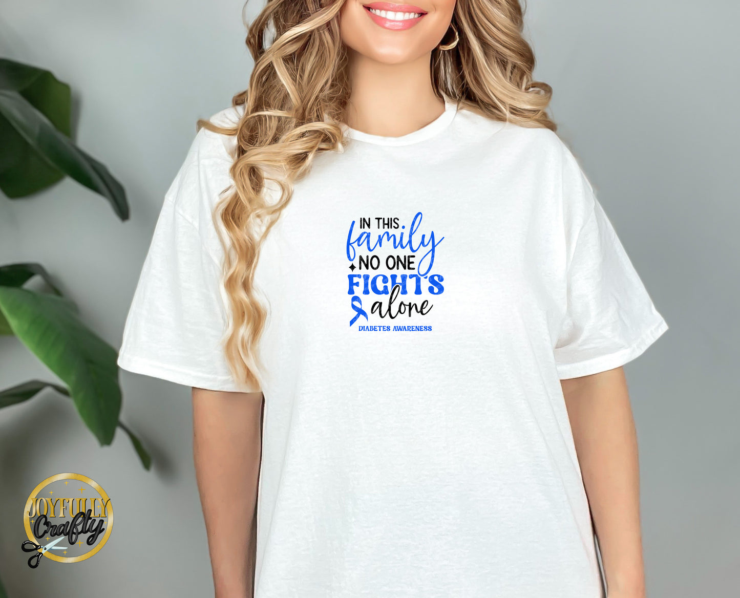 No One Fights Alone Diabetes Adult T Shirt