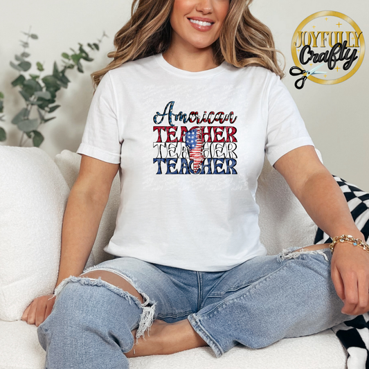 American Teacher Bolt Adult Shirt