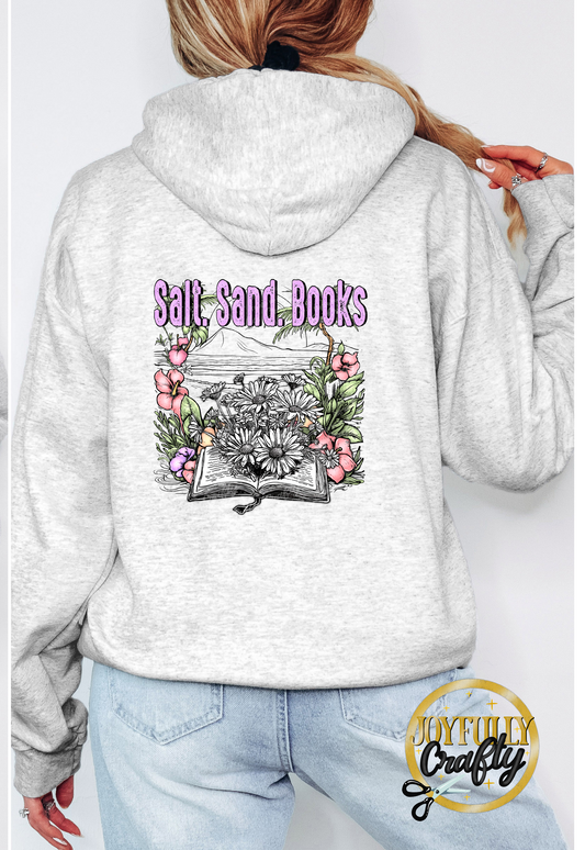 Salt Sand Books Adult Zip Up Hoodie Back Design
