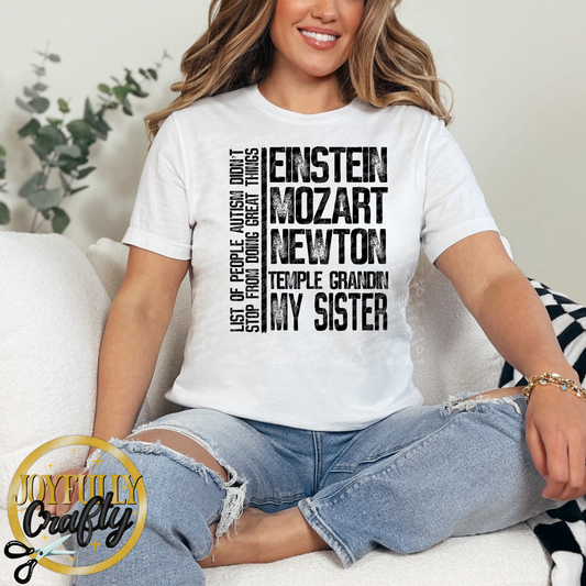 Autism People & My Sister Adult Shirt