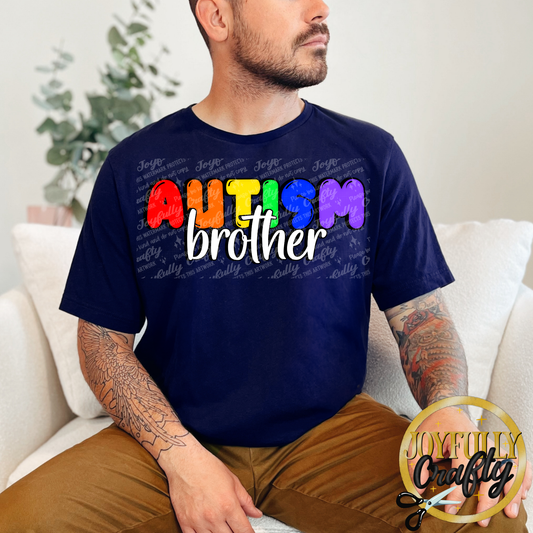 Autism Brother Multi Color Adult Shirt