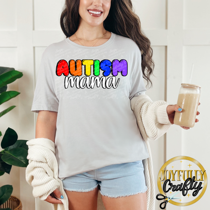 Autism Mama Multi Color Adult Shirt