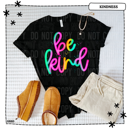 Be Kind Watercolor Adult T Shirt