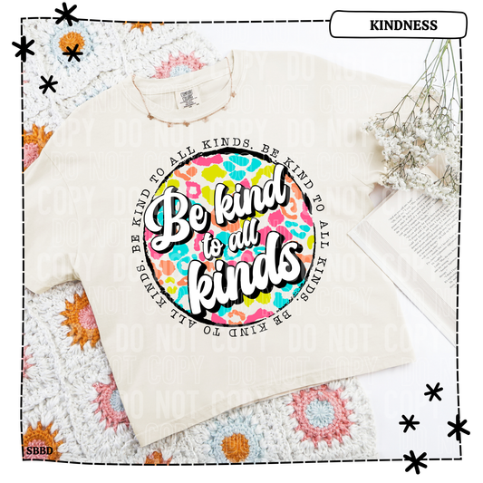 Be Kind to All Kinds Adult T Shirt