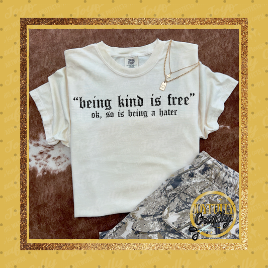 Being Kind or Hater is Free Adult Shirt