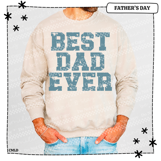 Best Dad Ever Blue Vintage Adult Shirt