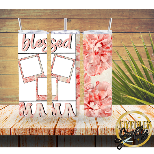 Pink Blessed Mama 20 Ounce Tumbler