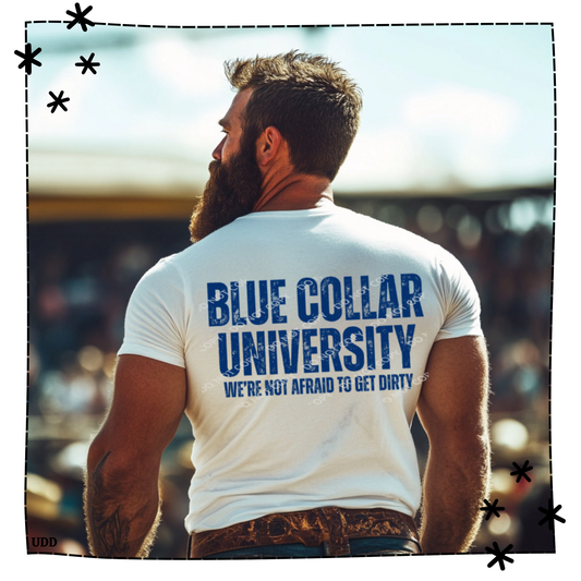 Blue Collar University Adult Shirt