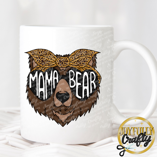 Brown Leopard Mama Bear Ceramic Mug